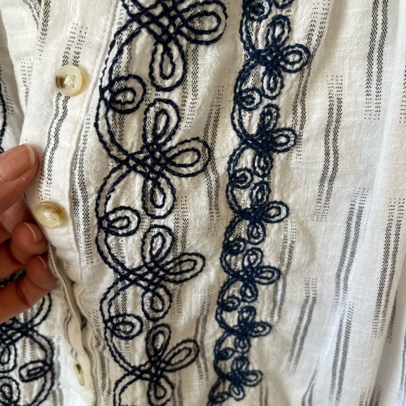 Anthropologie Pilcro embroidered surf shirt XS - Picture 7 of 7
